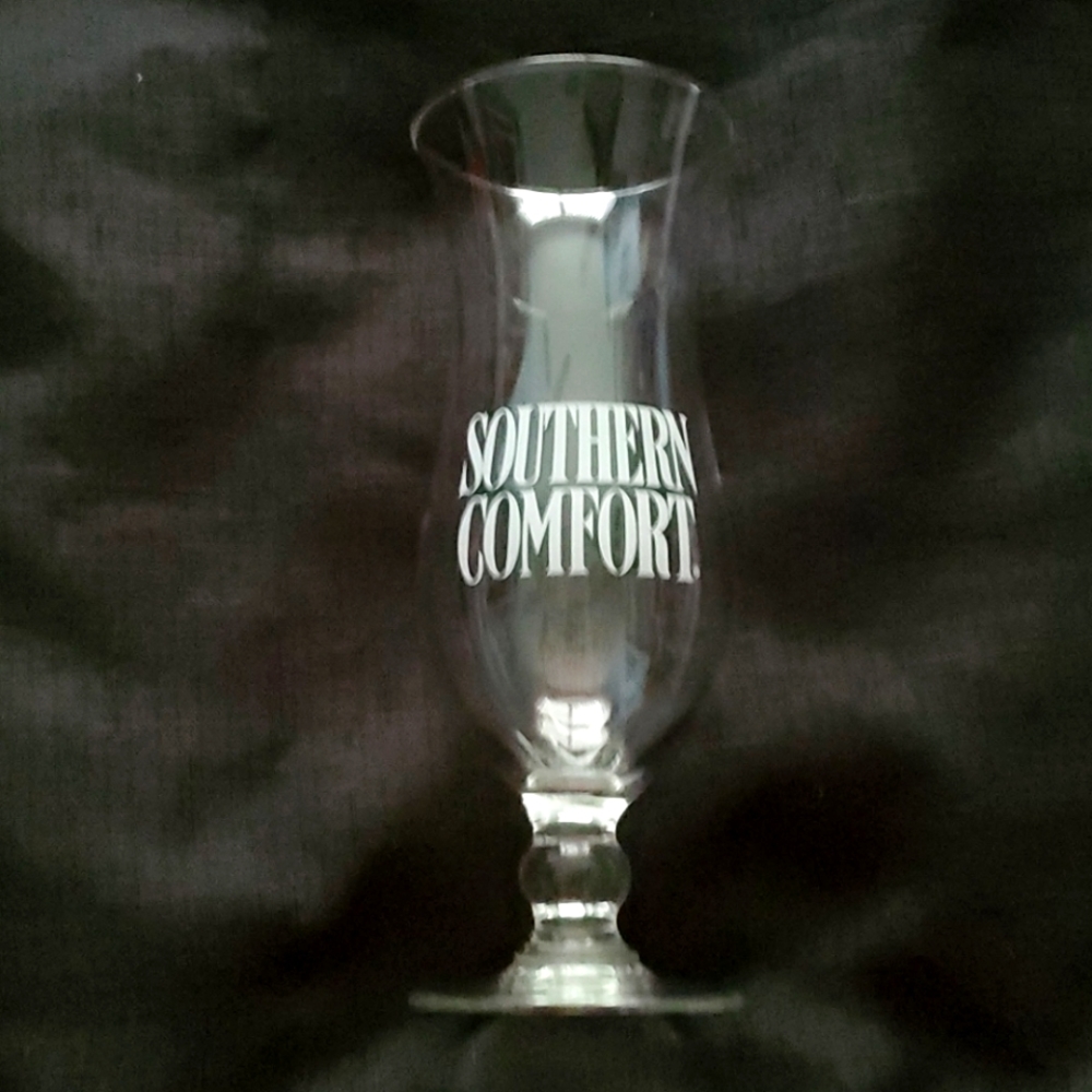 Vintage "Southern Comfort" Hurricane Stemmed Glass - EUC